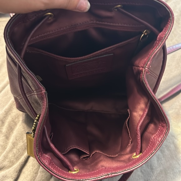 Burgundy Coach Mini Backpack - Picture 6 of 7